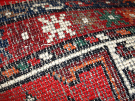 Handmade vintage Persian Hamadan rug 1970s