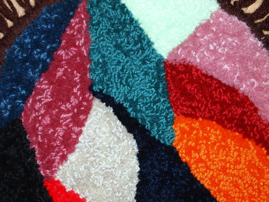 Handmade contemporary ORA French Savonnerie seat cover