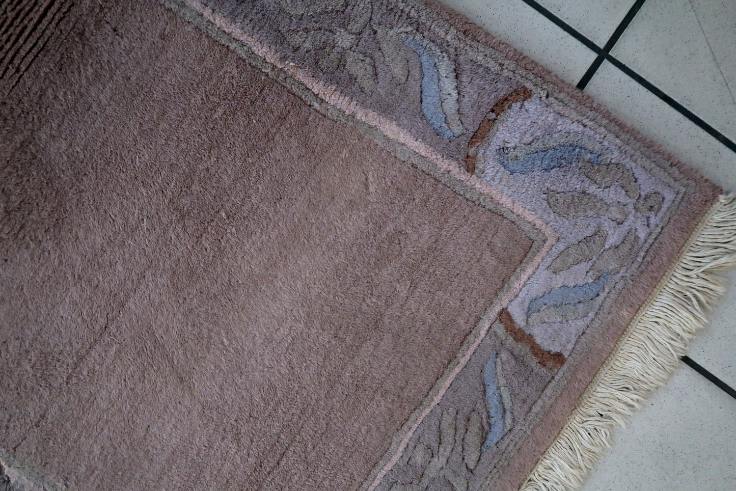 Handmade vintage Tibetan Khaden rug 1970s