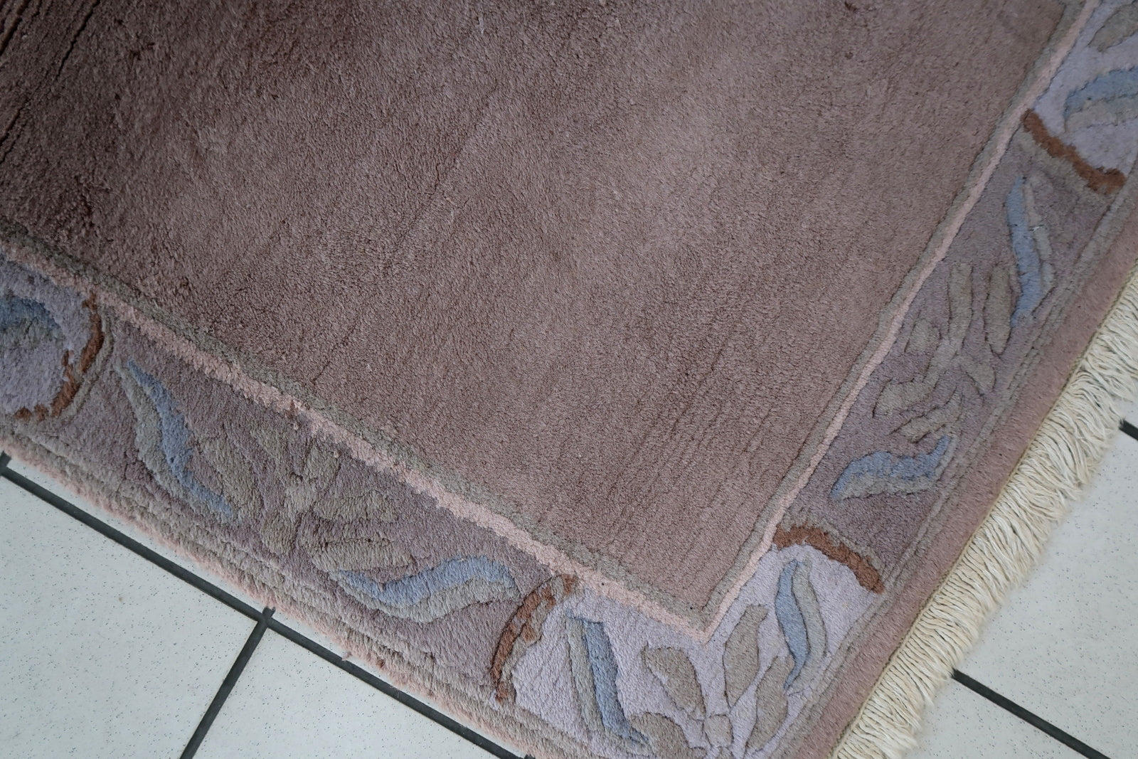 Handmade vintage Tibetan Khaden rug 1970s