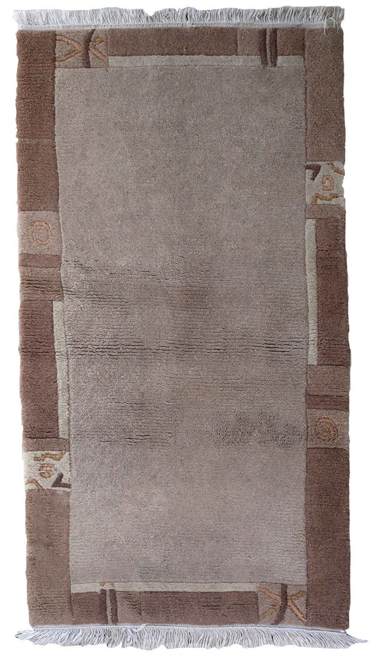 Handmade vintage Tibetan Khaden rug 1970s