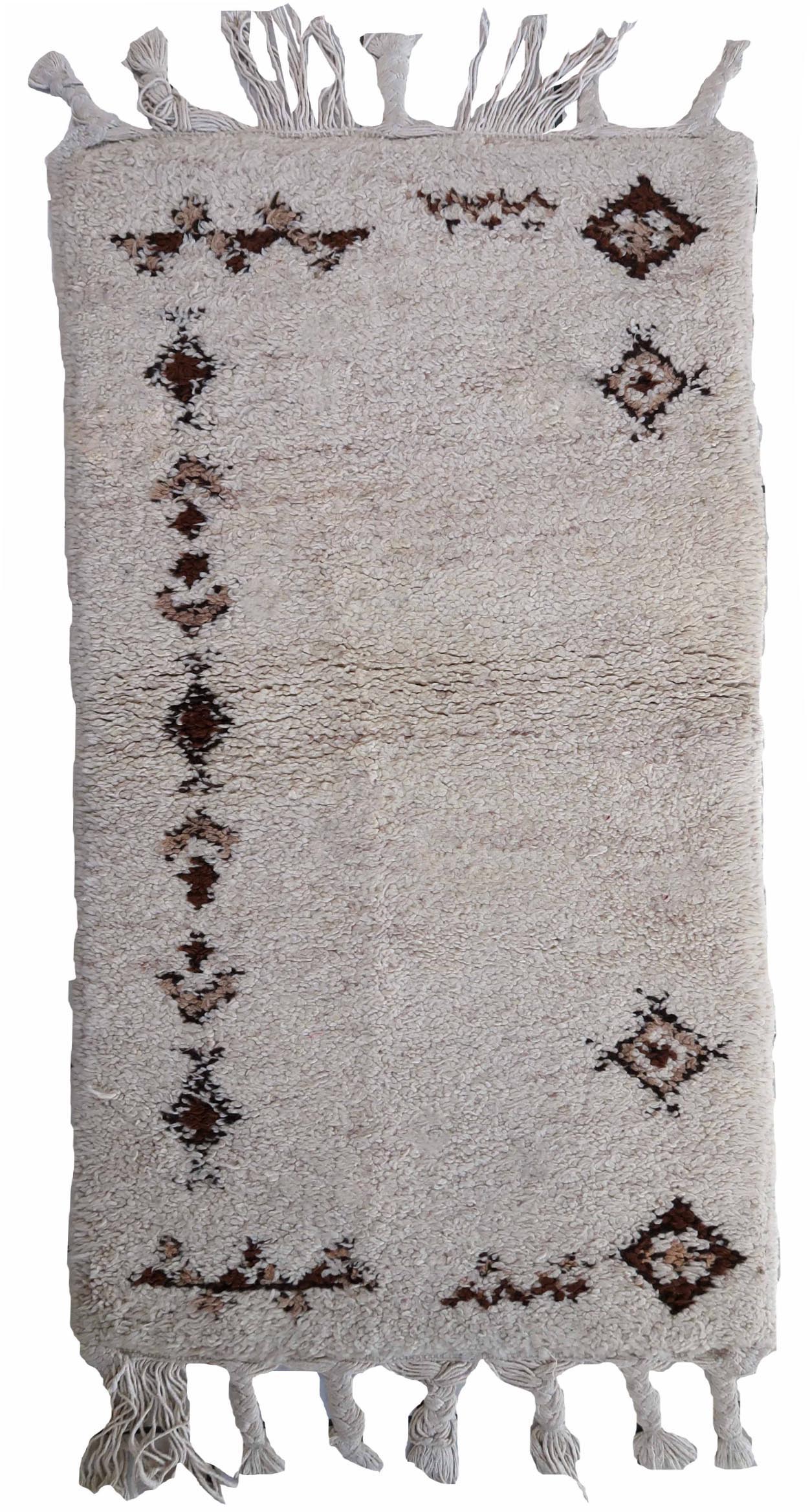 Handmade vintage Moroccan Berber rug 1970s