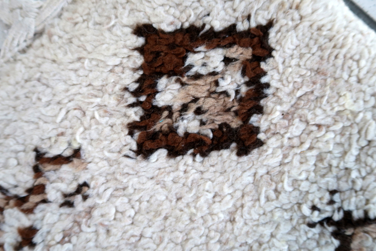Handmade vintage Moroccan Berber rug 1970s