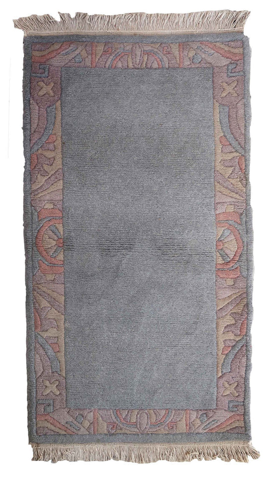 Handmade vintage Tibetan Khaden rug 1970s