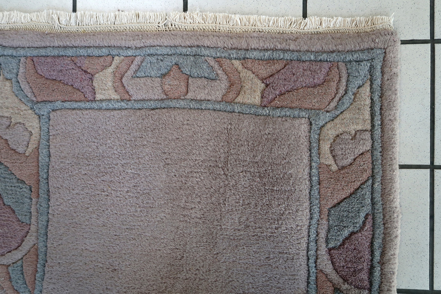 Handmade vintage Tibetan Khaden rug 1970s
