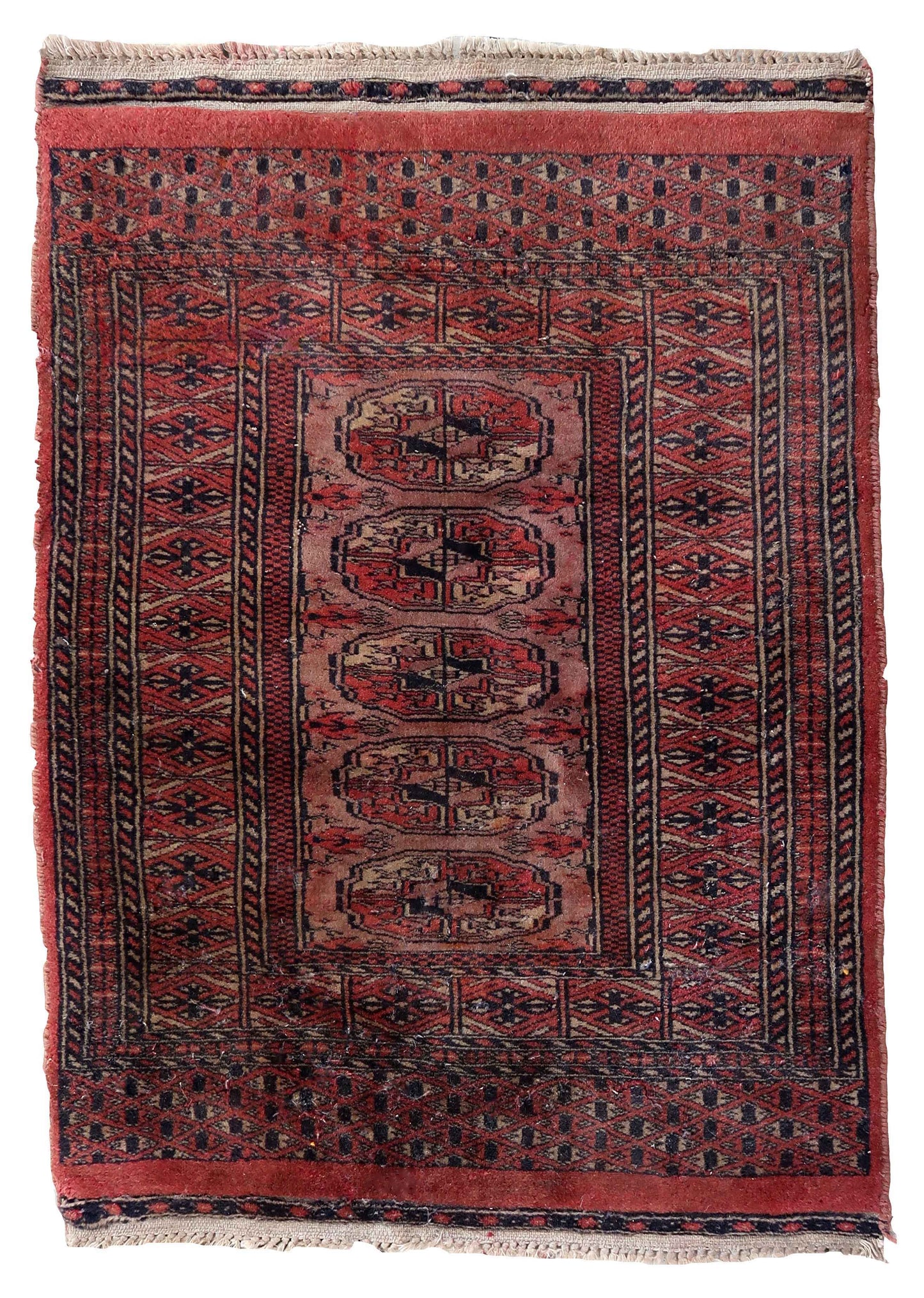 Handmade vintage Afghan Ersari rug 1960s