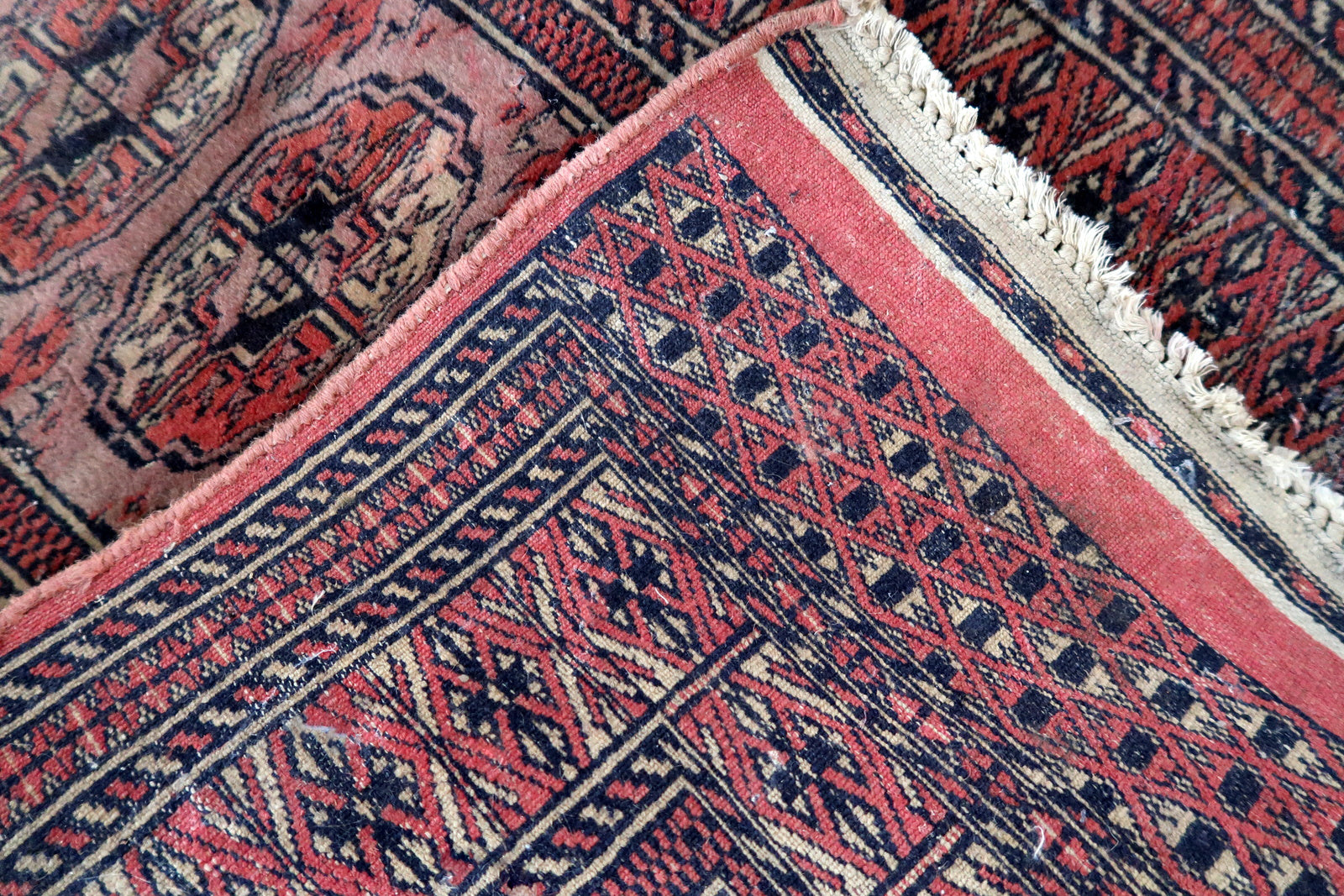 Handmade vintage Afghan Ersari small rug in original good condition. The rug has been made in Afghanistan, it is from circa1960s.