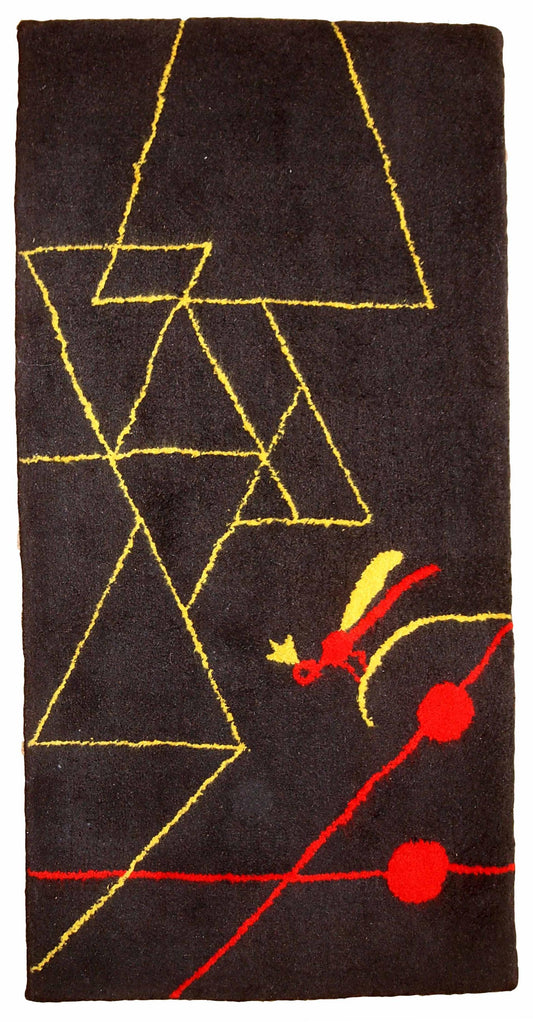 Handmade contemporary ORA French hooked rug 2021