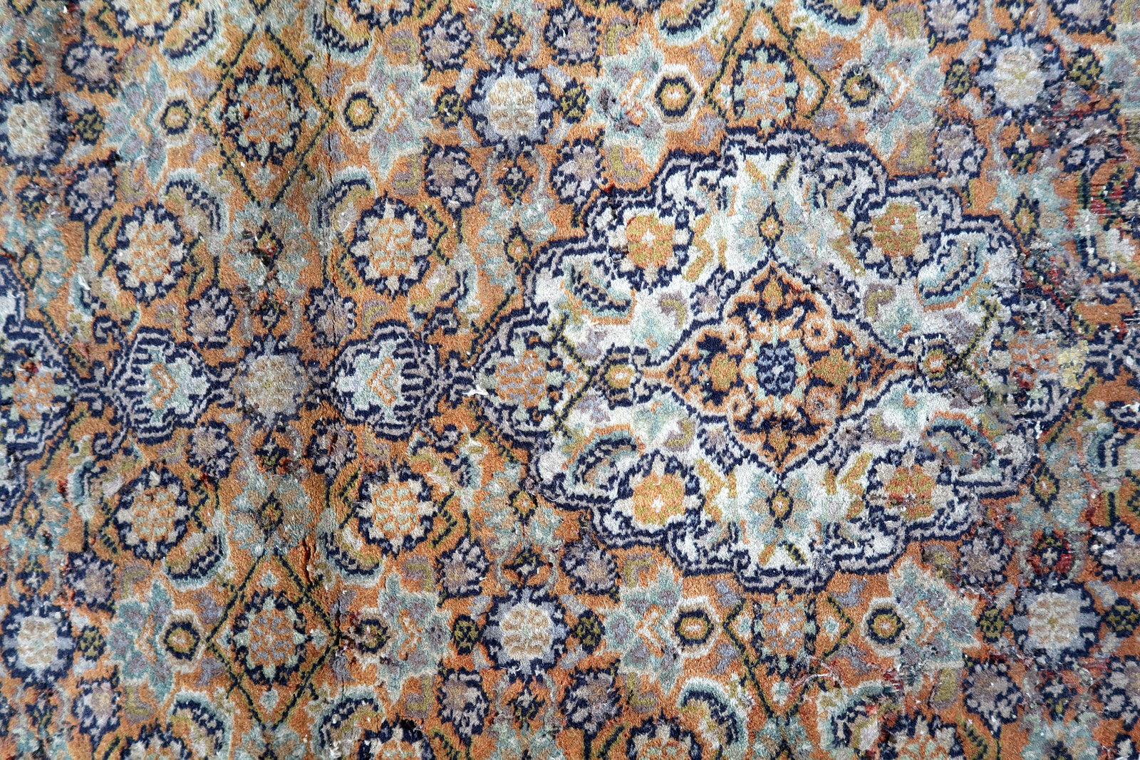 Handmade vintage Indo-Tabriz runner 1970s