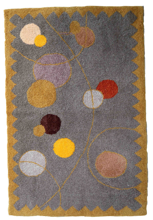 Handmade contemporary ORA French hooked rug 2021