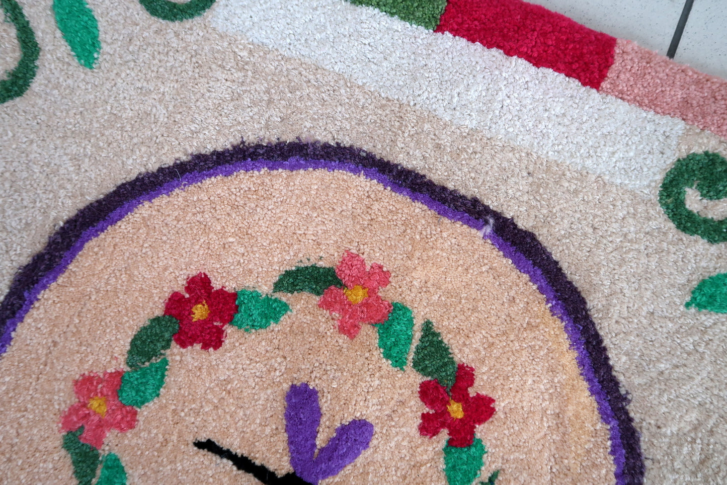 Handmade contemporary ORA French hooked rug 2021