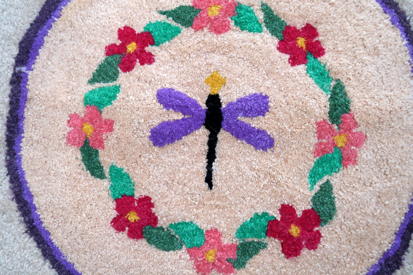 Handmade contemporary ORA French hooked rug 2021
