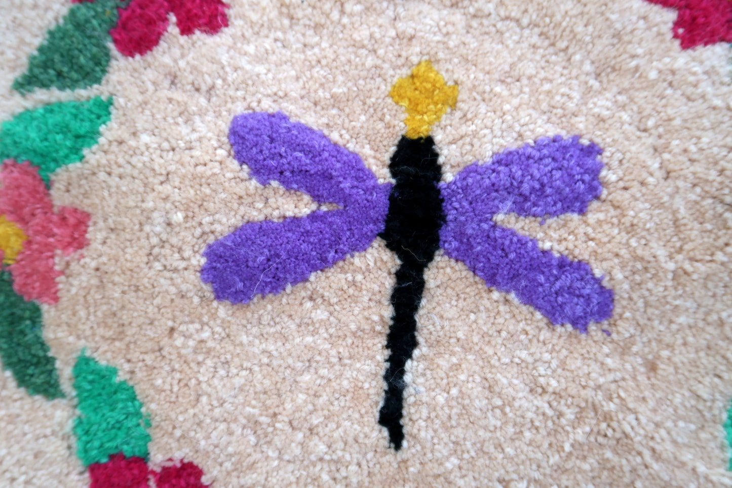 Handmade contemporary French Hooked rug made by One Royal Art, collection 2021. This rug is one of a kind made in France.