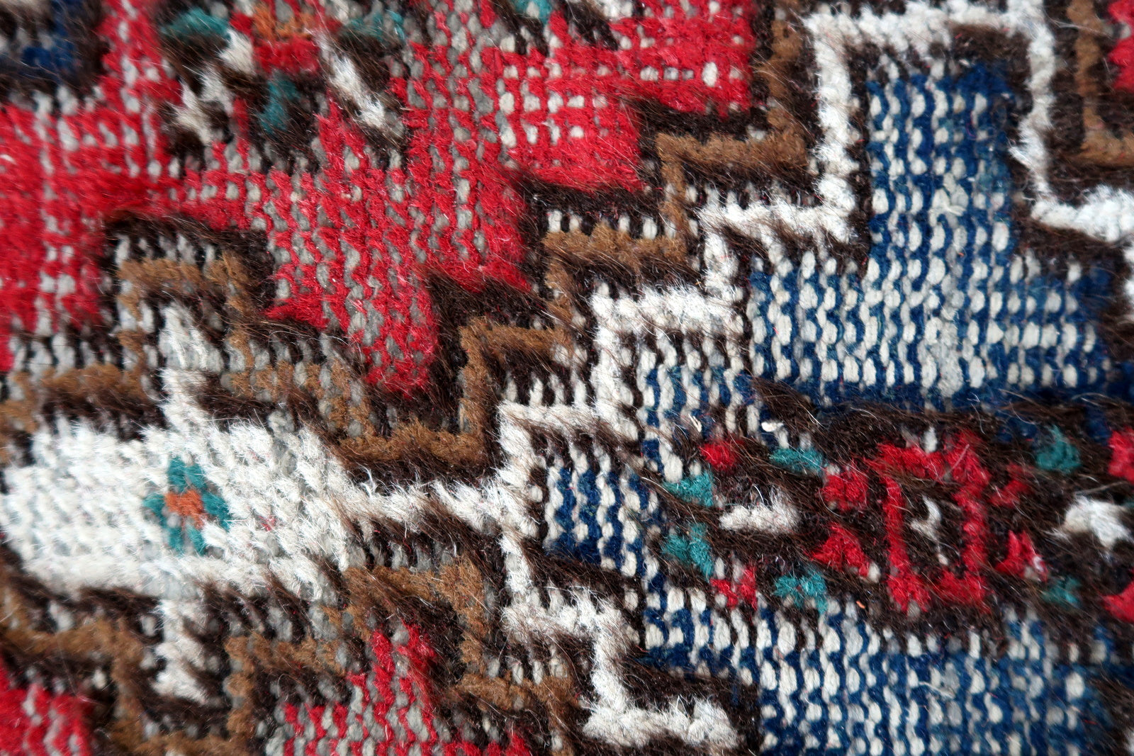 Handmade vintage Persian Hamadan rug 1970s