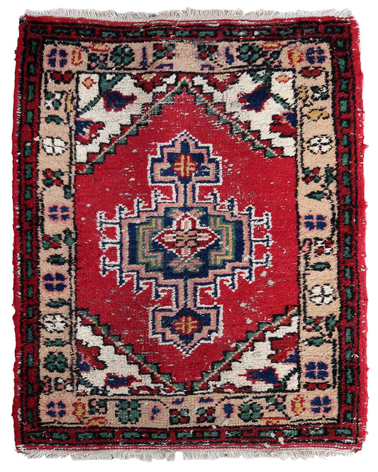 Handmade vintage Persian Hamadan rug 1970s