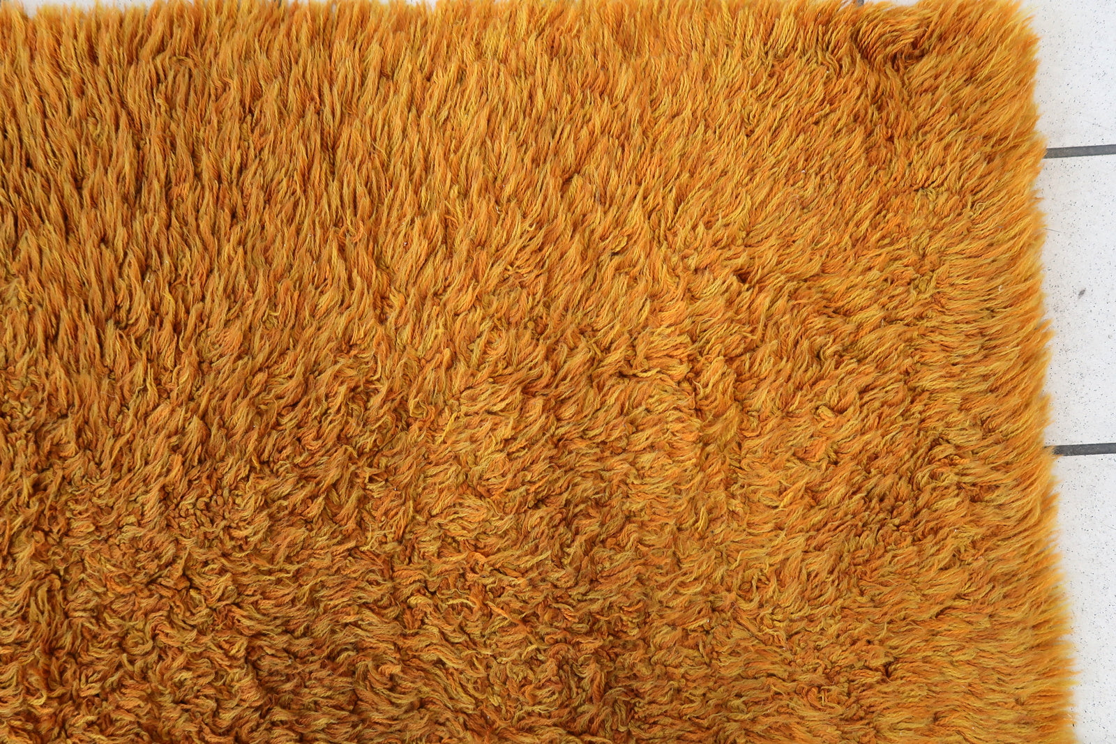 Handmade vintage Swedish Shag rug 1960s