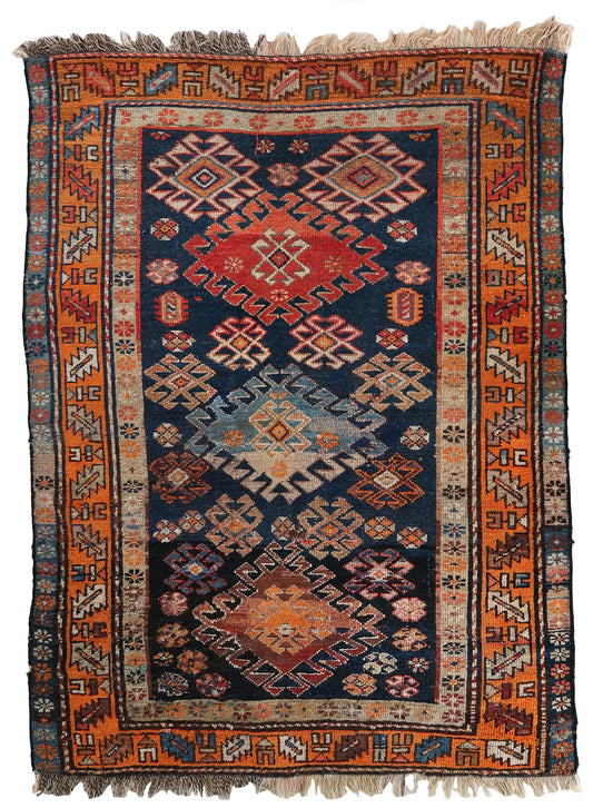 Handmade antique Caucasian Shirvan rug 1910s