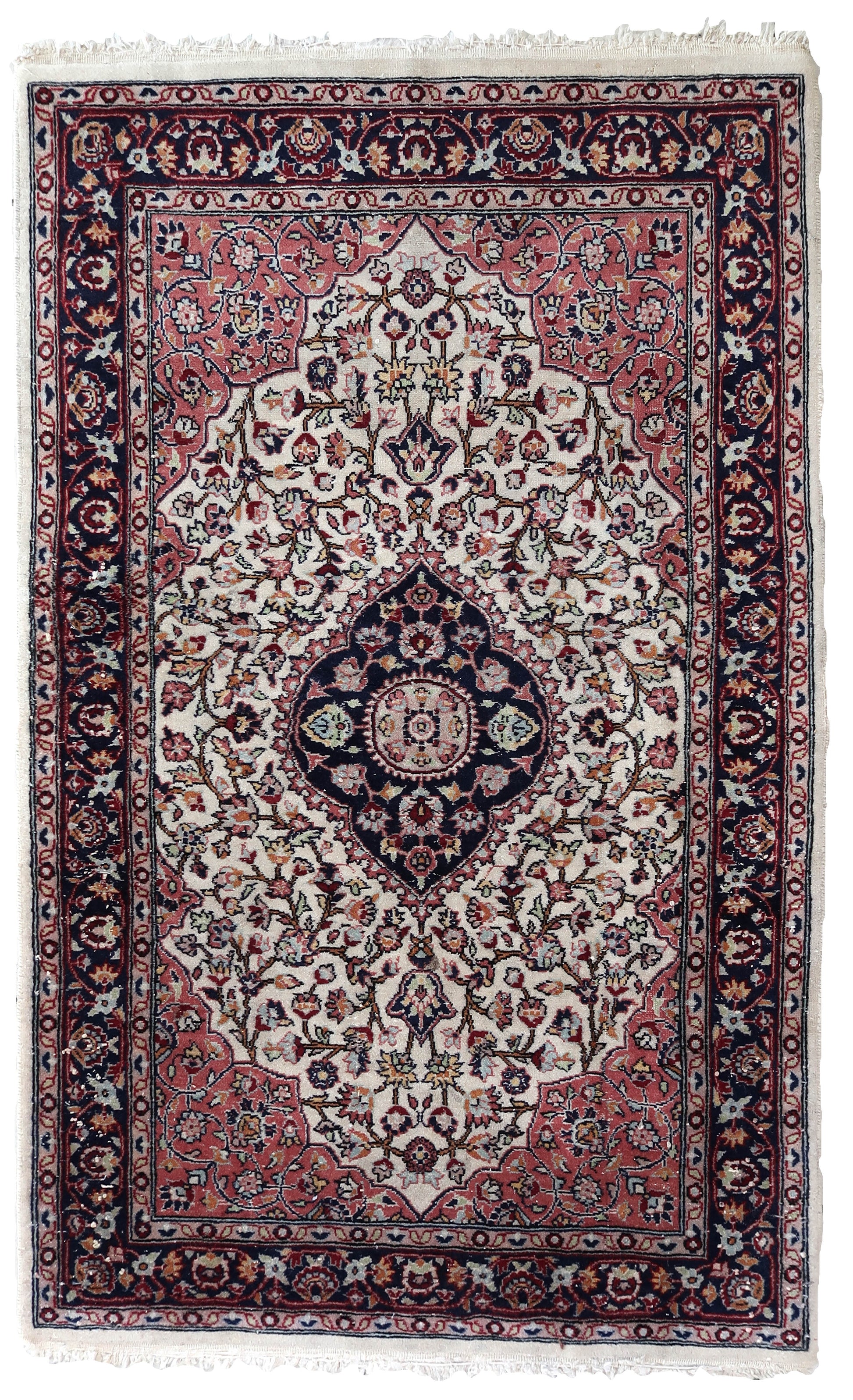 Handmade vintage Persian Tabriz rug 1960s
