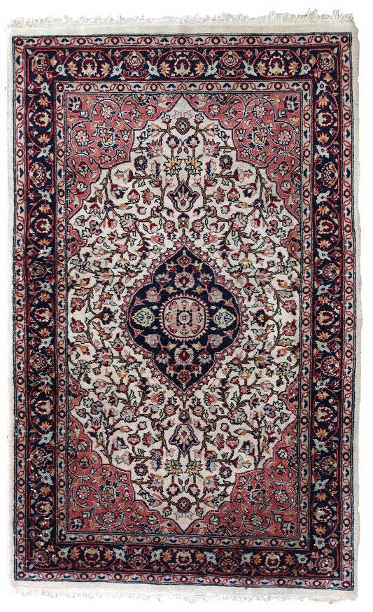 Handmade vintage Persian Tabriz rug 1960s