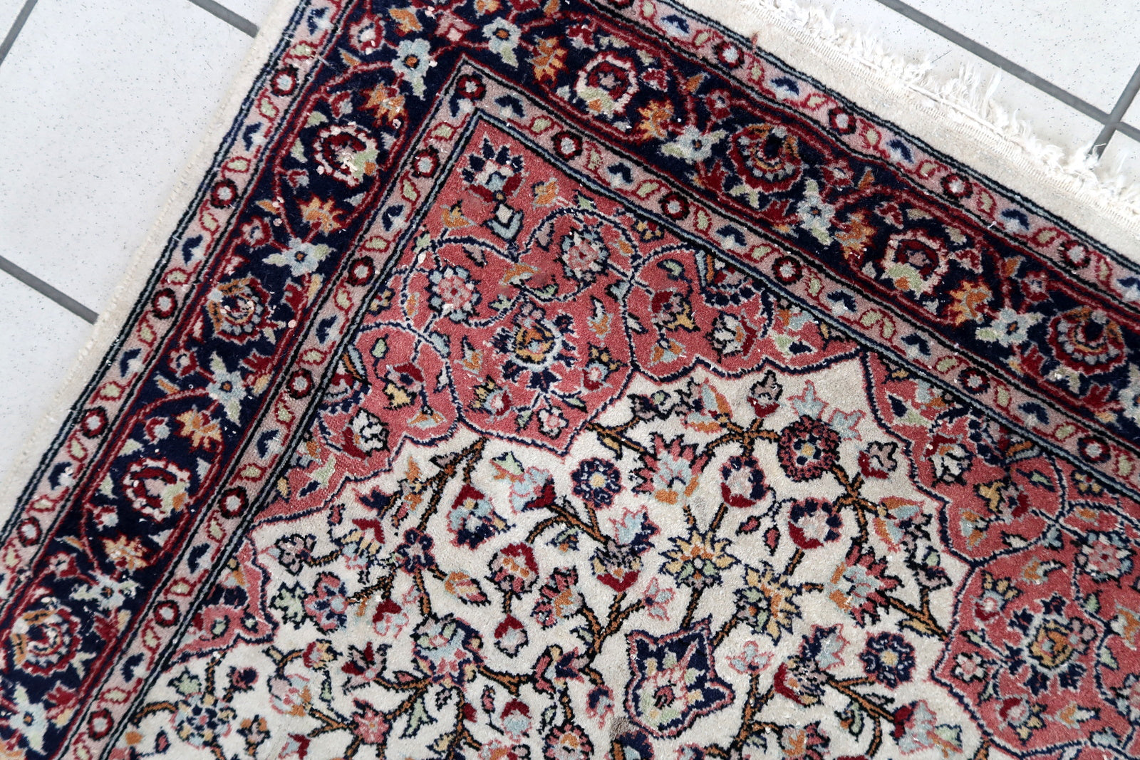 Handmade vintage Persian Tabriz rug 1960s