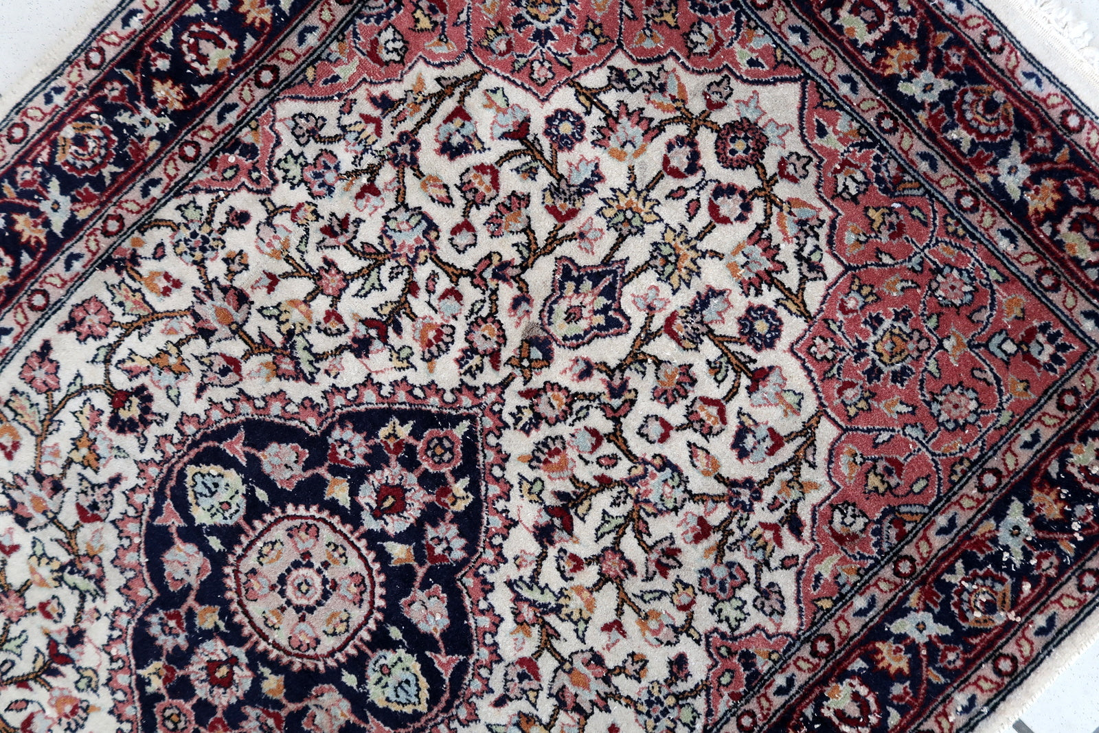 Handmade vintage Persian Tabriz rug 1960s