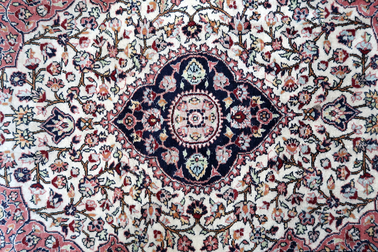 Handmade vintage Persian Tabriz rug 1960s