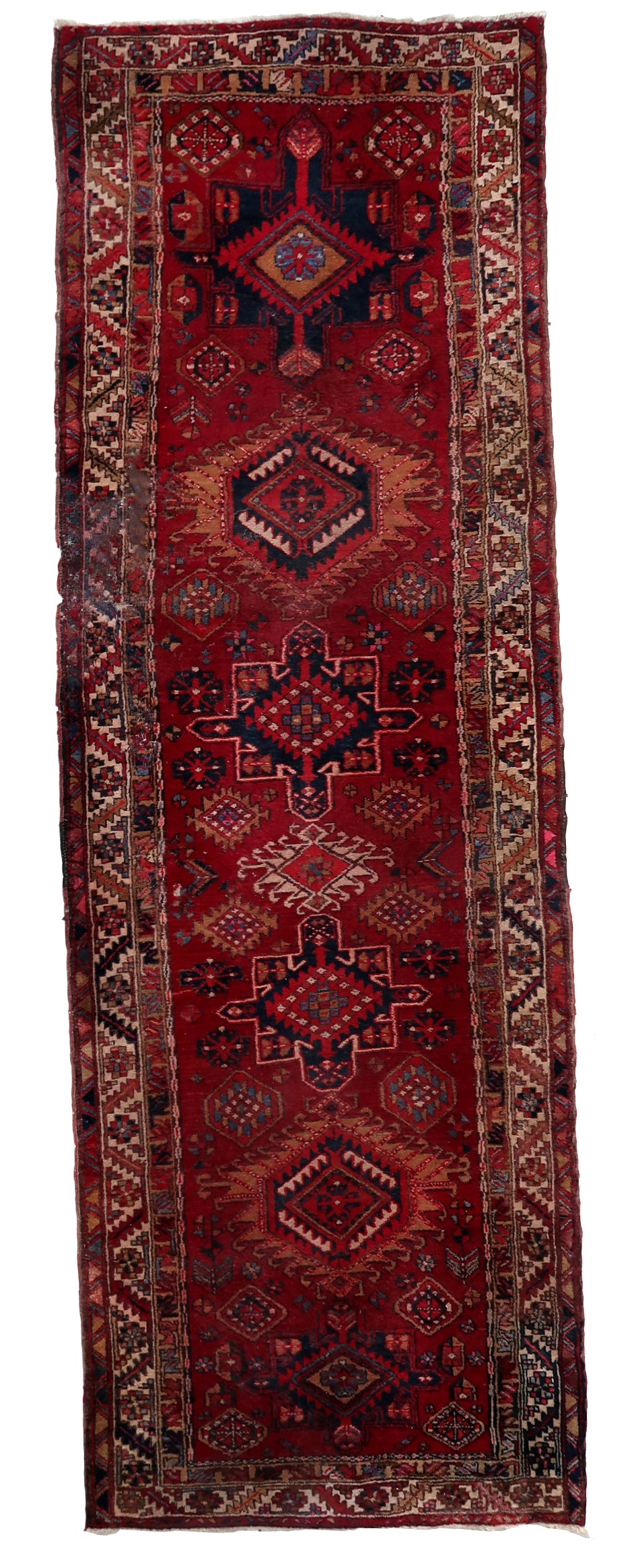 Handmade vintage Persian Malayer runner 1930s