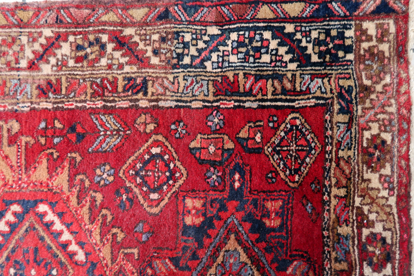Handmade vintage Persian Malayer runner 1930s