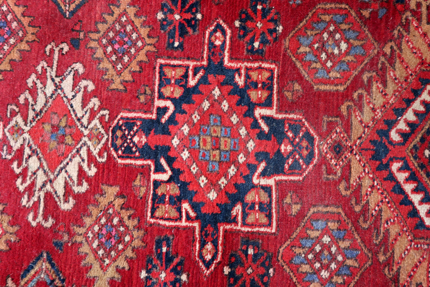 Handmade vintage Persian Malayer runner 1930s
