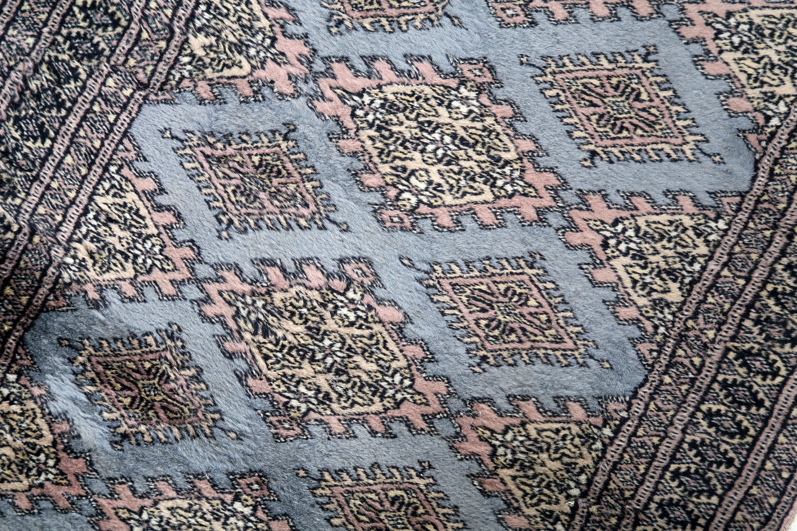 Handmade vintage Uzbek Bukhara runner 1960s