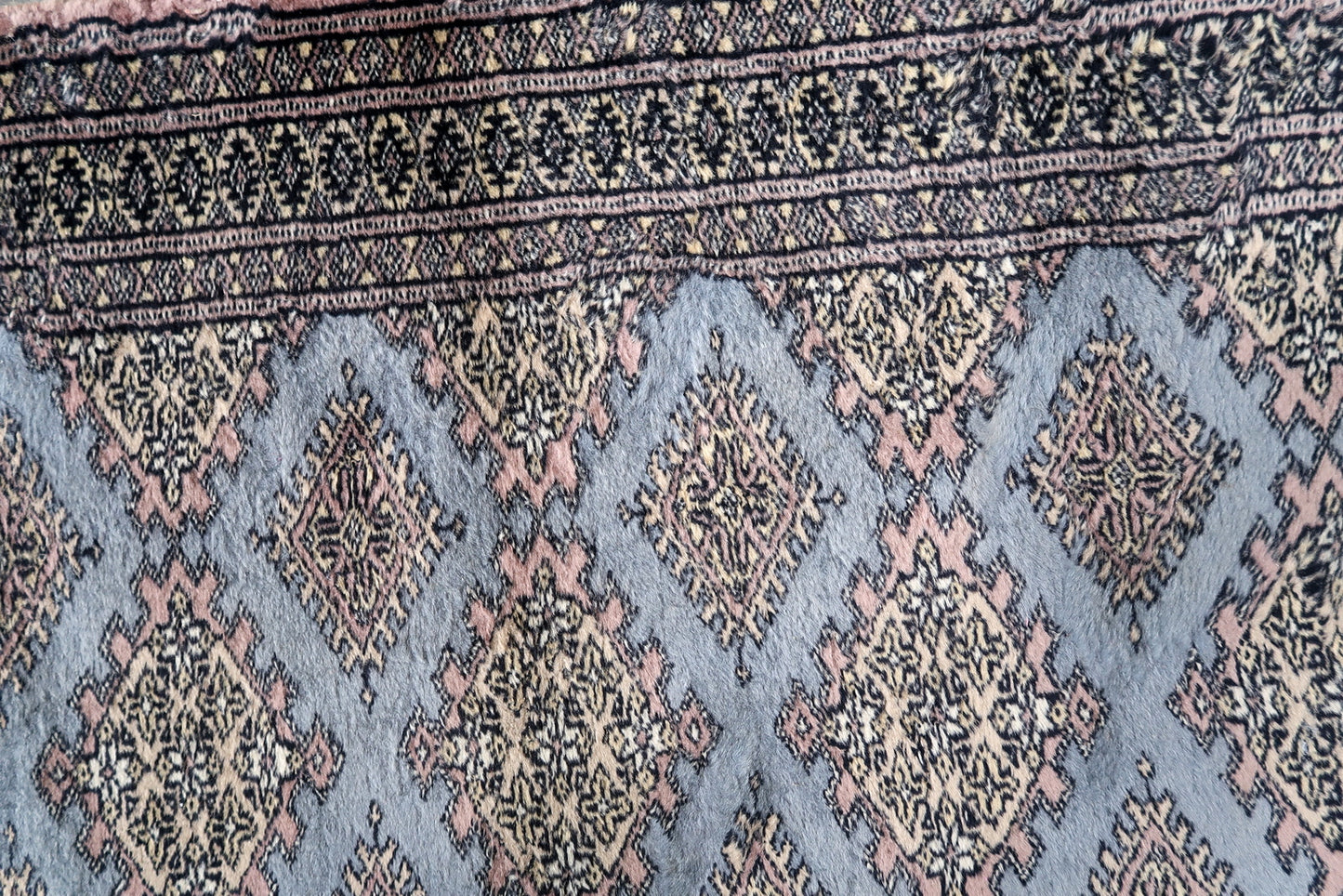 Handmade vintage Uzbek Bukhara runner 1960s