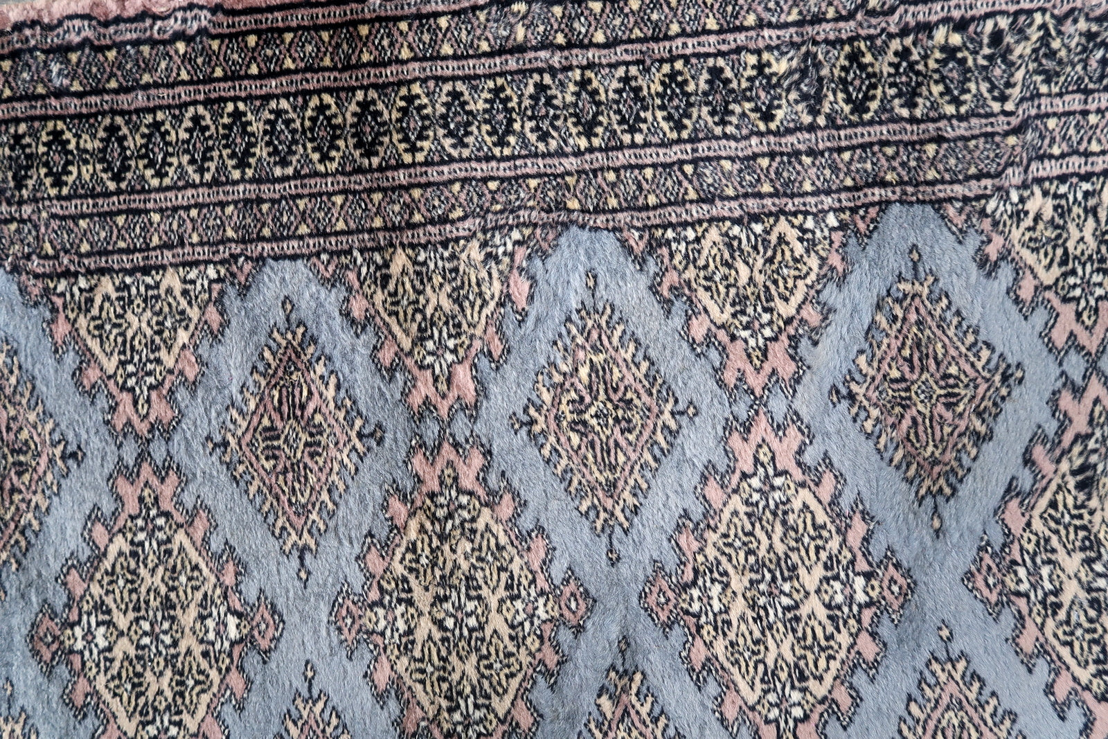 Handmade vintage Uzbek Bukhara runner 1960s