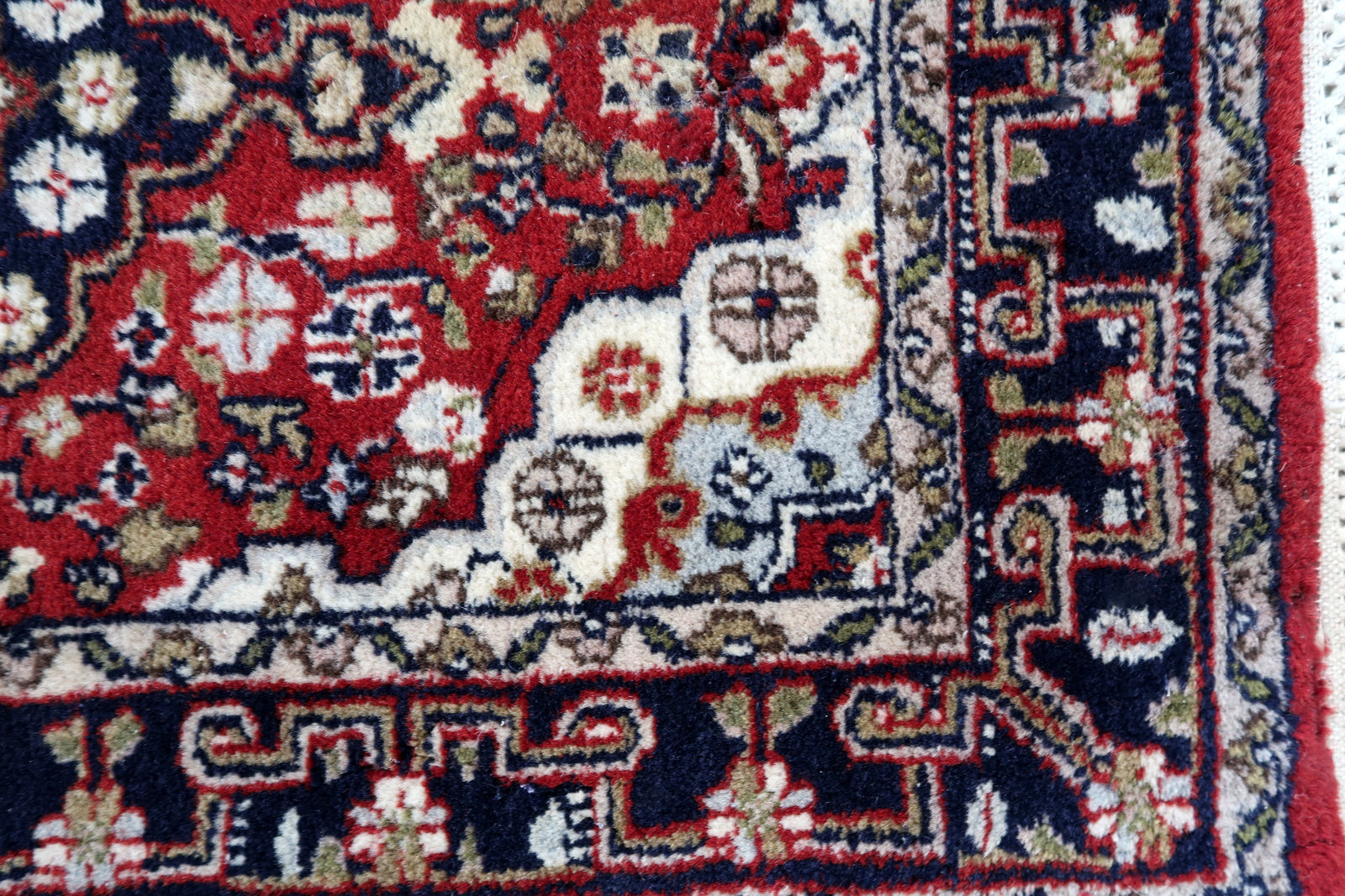 Handmade vintage Persian Hamadan rug 1970s