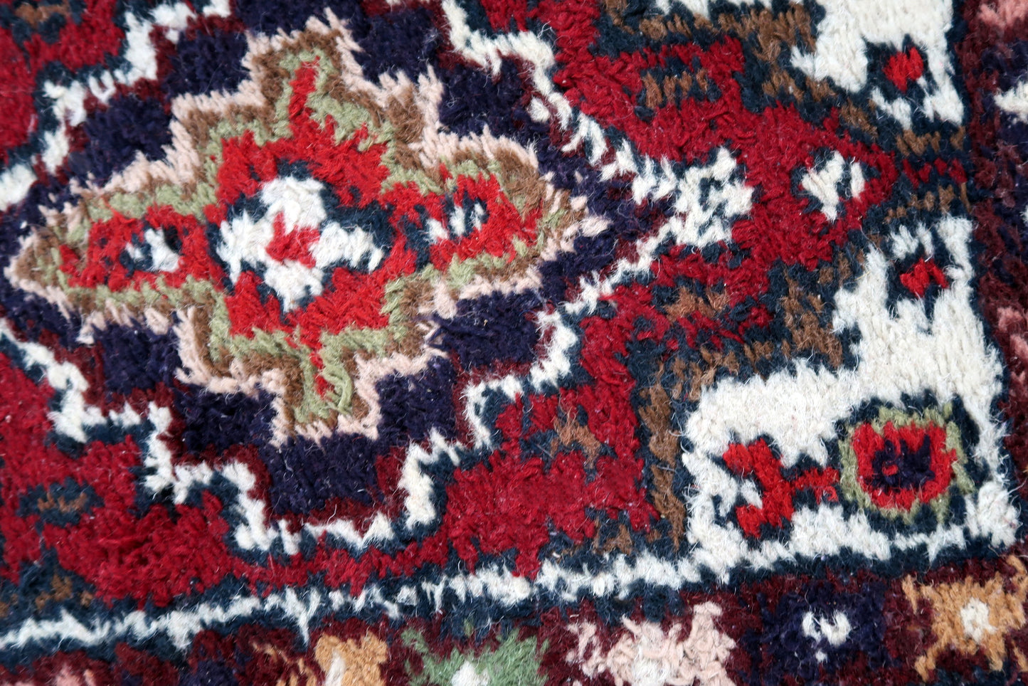 Handmade vintage Persian Hamadan mat, 1970s