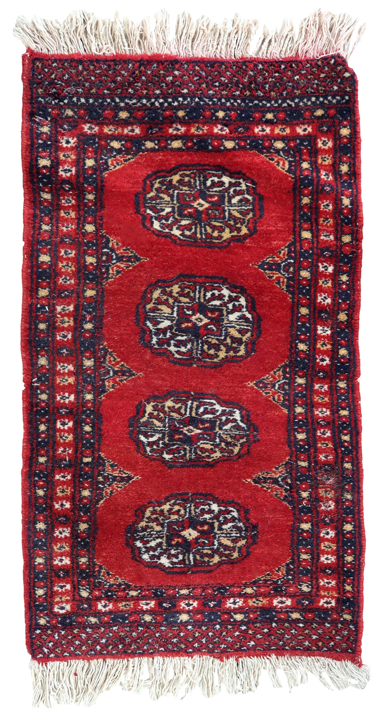 Handmade vintage Pakistani Lahore mat 1970s