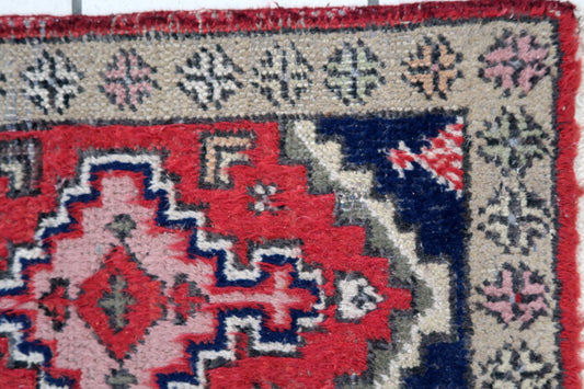 Handmade vintage Persian Hamadan mat 1970s