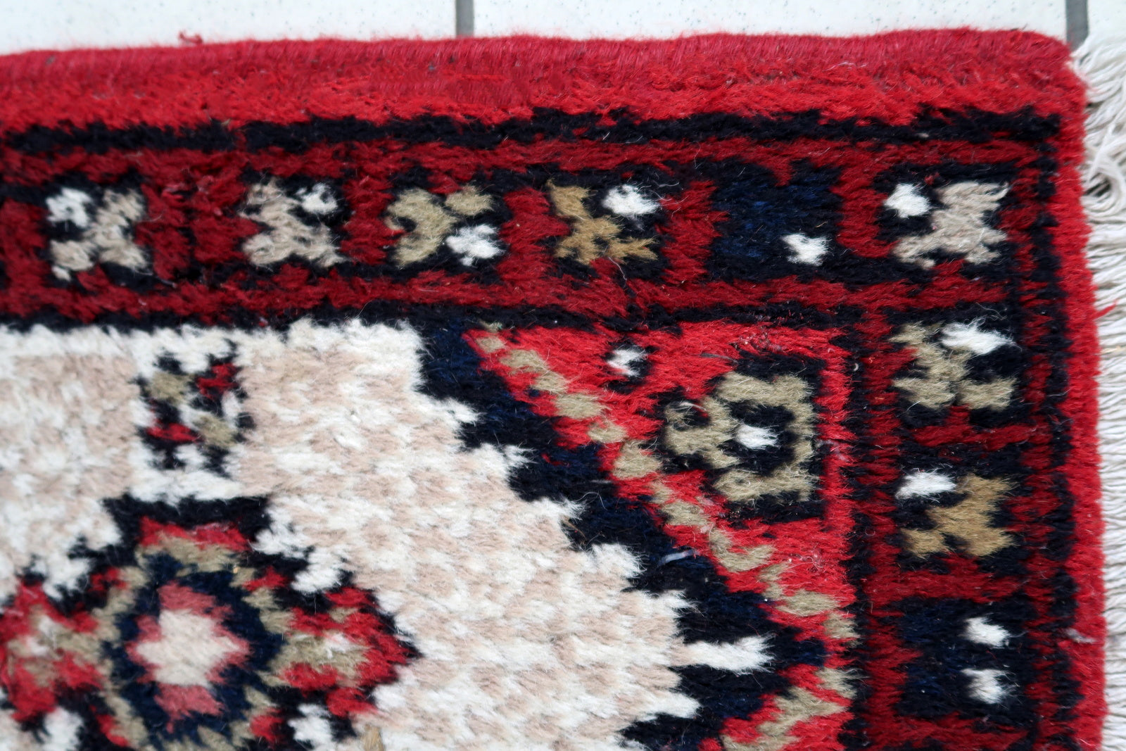 Handmade vintage Persian Hamadan mat 1970s