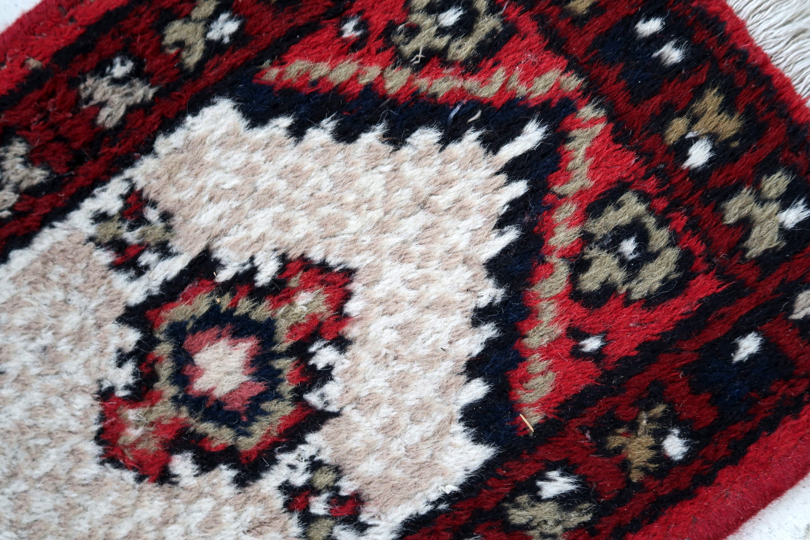 Handmade vintage Persian Hamadan mat 1970s