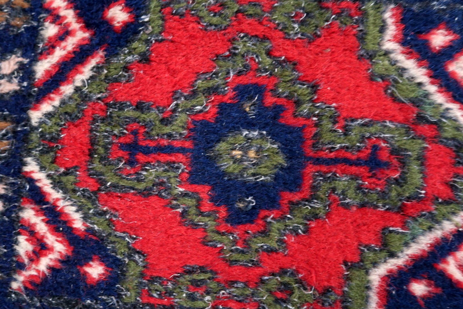 Handmade vintage Persian Hamadan mat 1970s
