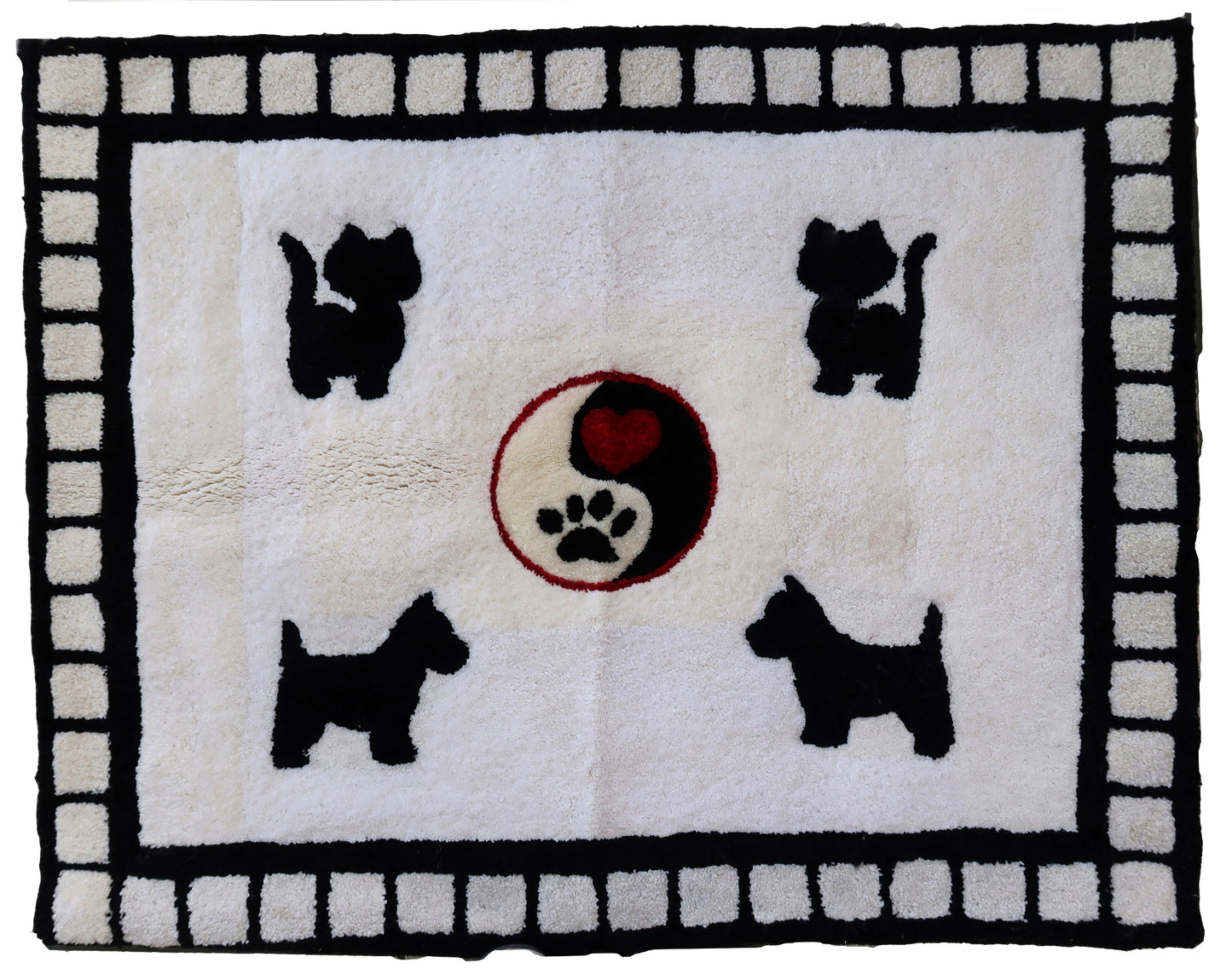 Handmade contemporary ORA French hooked rug 2021