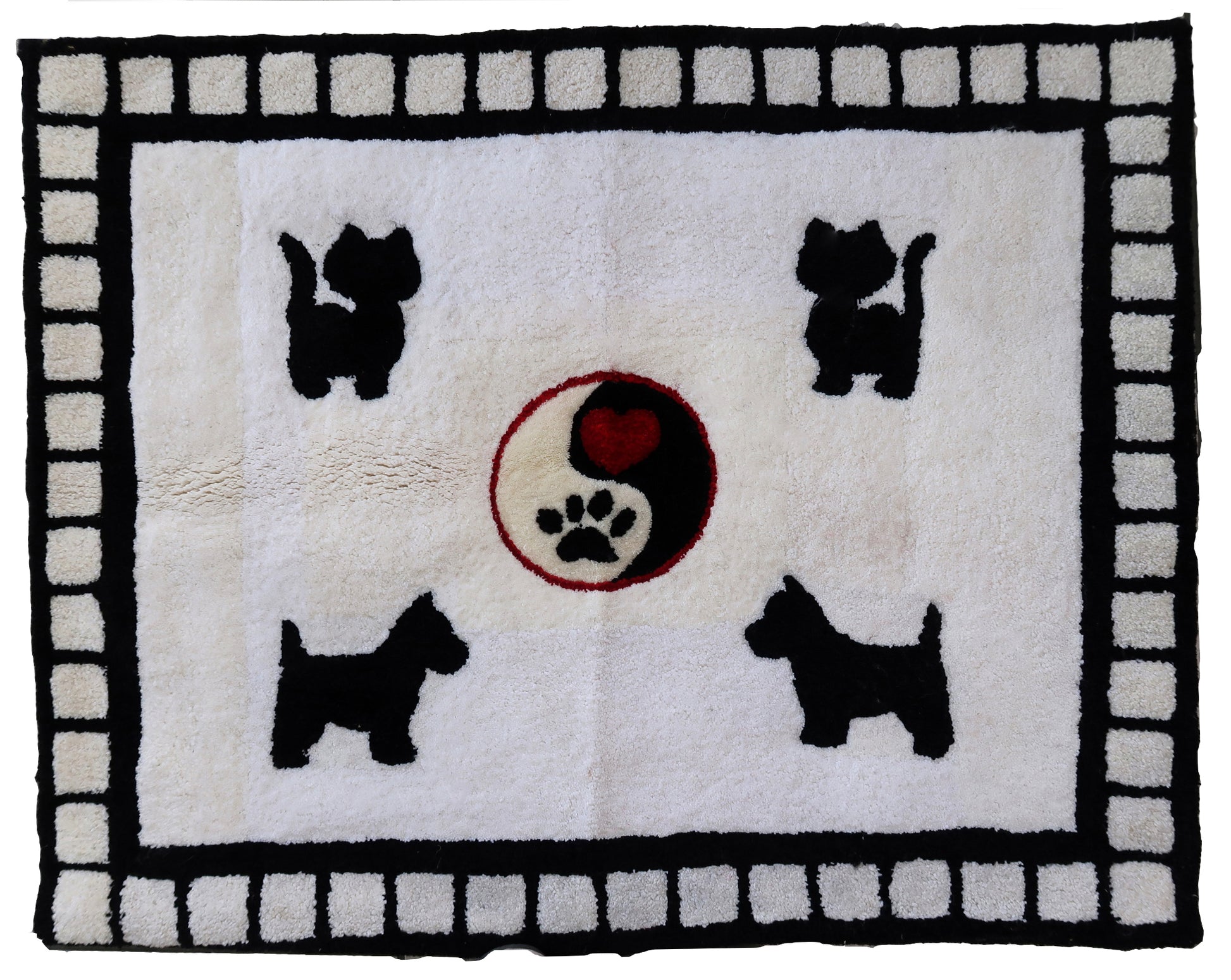 Handmade contemporary ORA French hooked rug 2021