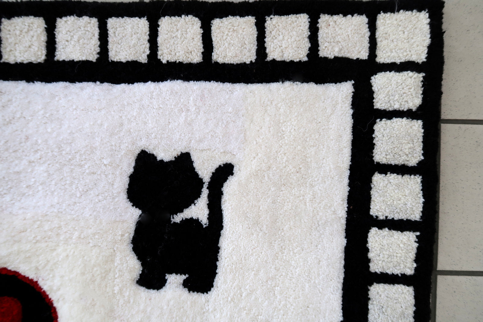 Handmade contemporary ORA French hooked rug 2021