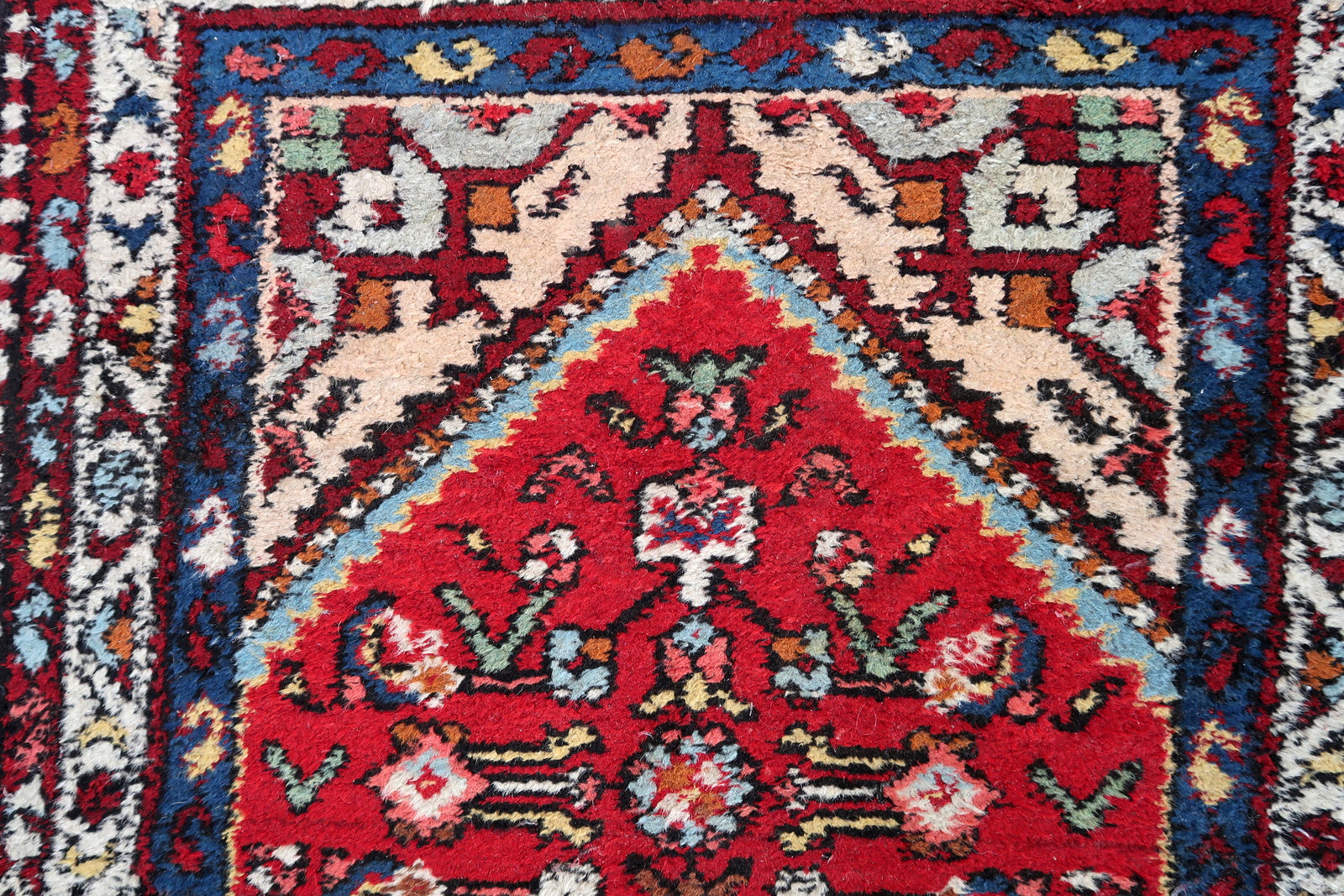 Handmade vintage Persian Malayer rug 1970s
