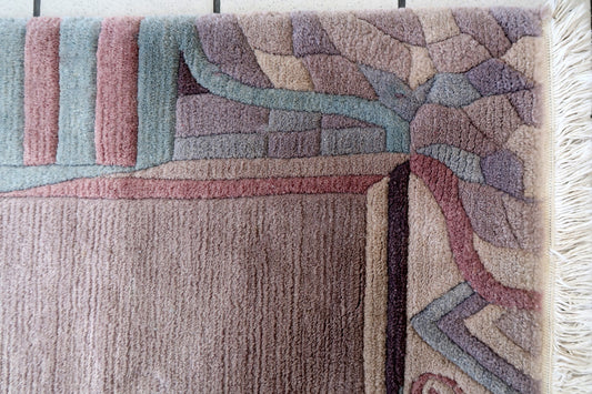 Handmade vintage Tibetan Khaden rug 1960s