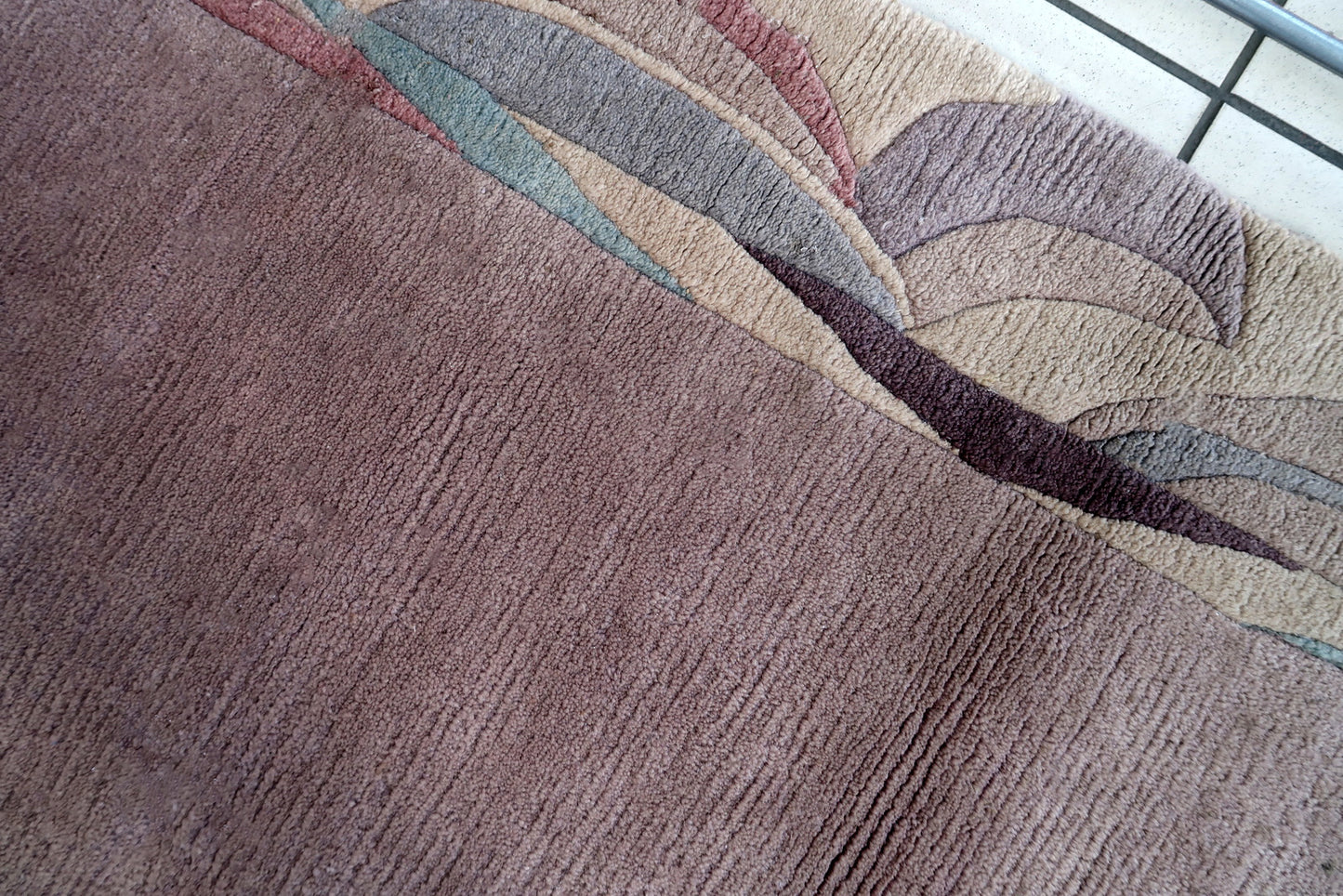 Handmade vintage Tibetan Khaden rug 1960s