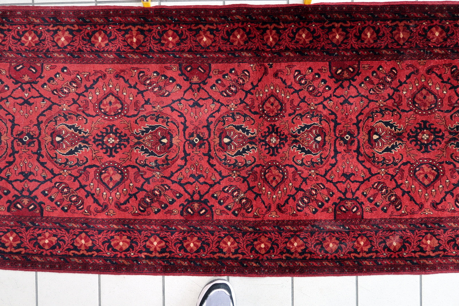 Handmade vintage Afghan Ersari runner 1970s