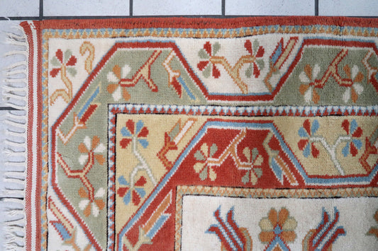 Handmade vintage Turkish Kars rug 1960s