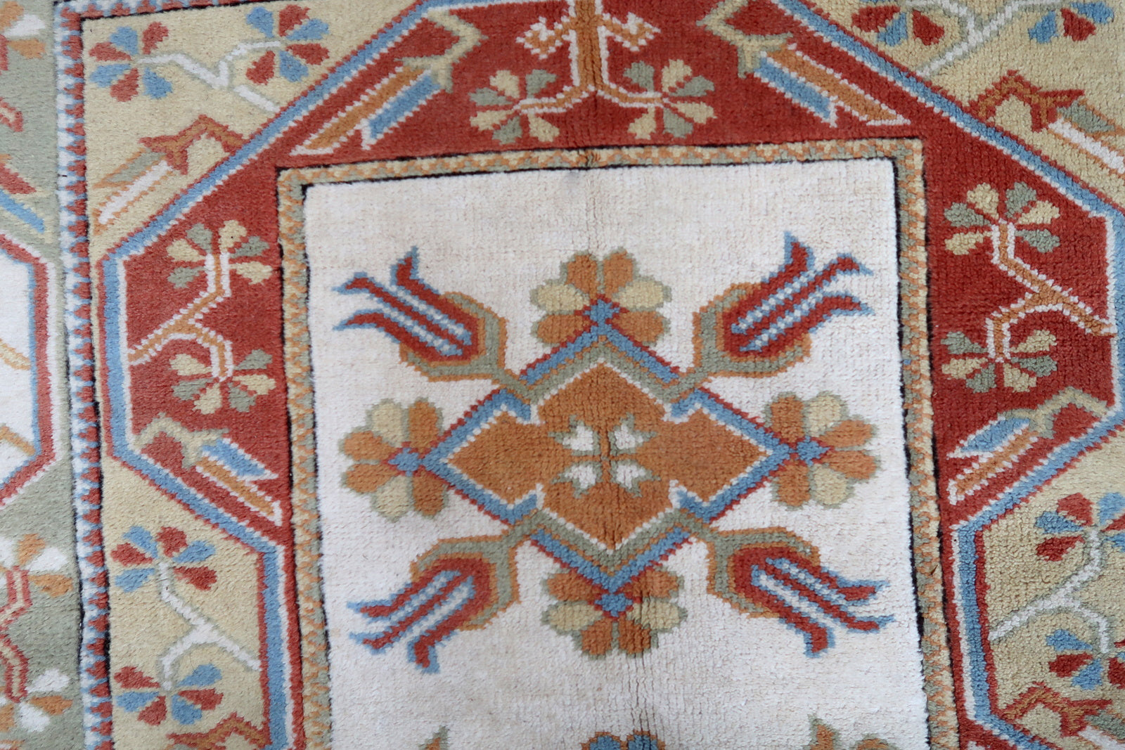 Handmade vintage Turkish Kars rug 1960s