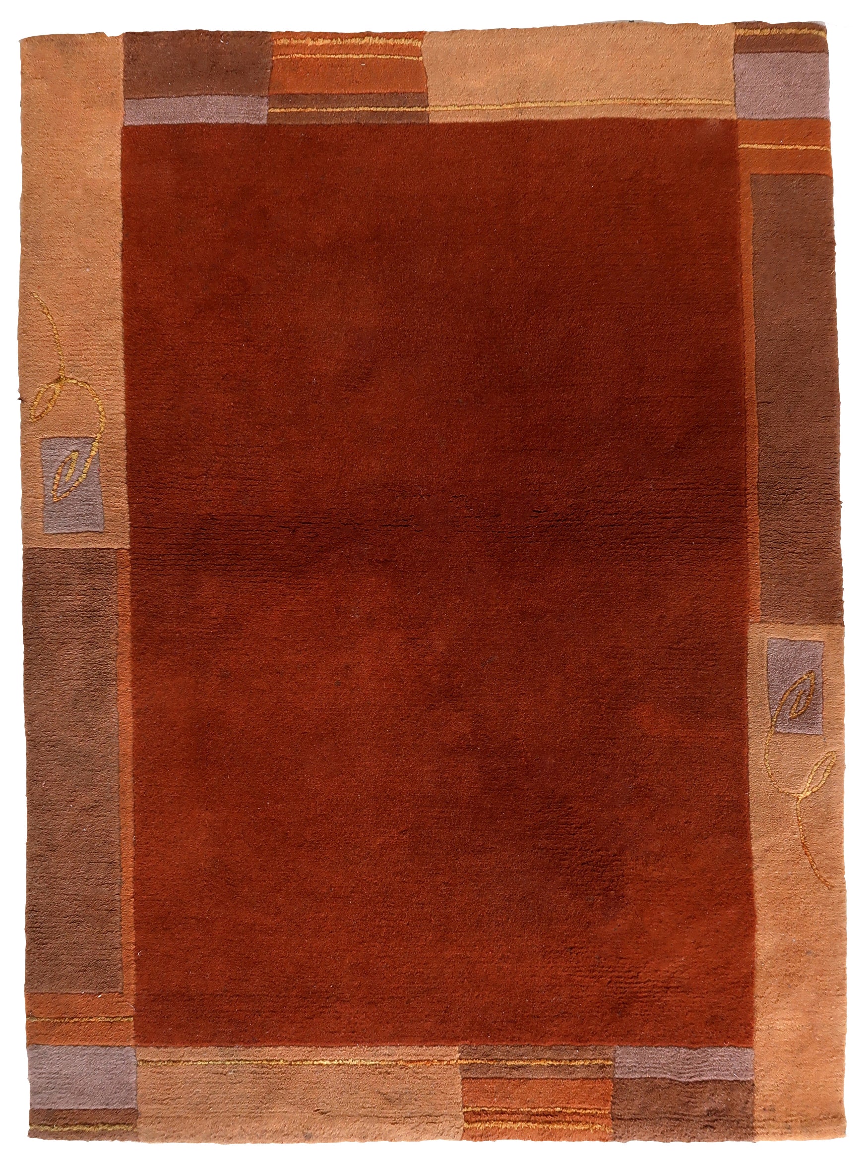 Handmade vintage Tibetan Khaden rug 1970s