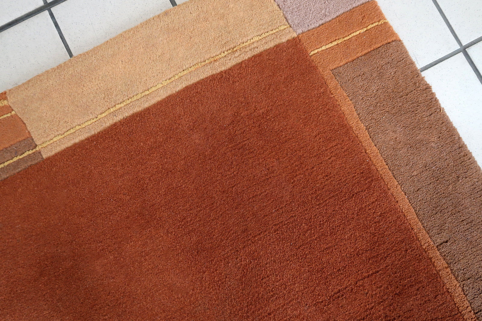 Handmade vintage Tibetan Khaden rug 1970s